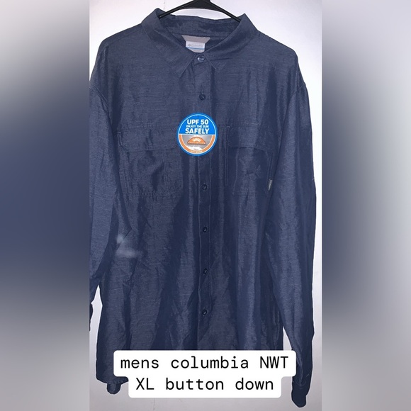 Mens NWOT XL columbia button down longsleeve - Picture 1 of 4